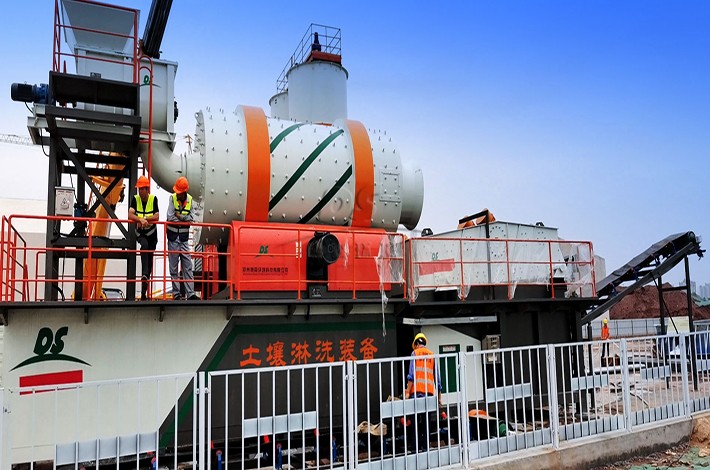 土壤淋洗設備安裝現(xiàn)場