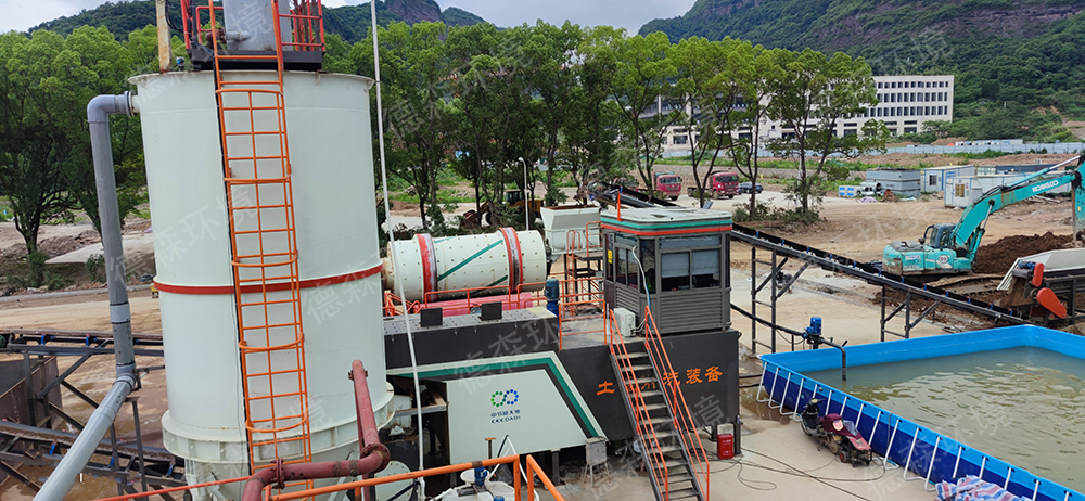 寧波某污染土壤淋洗修復(fù)項目 ，每小時＞100噸